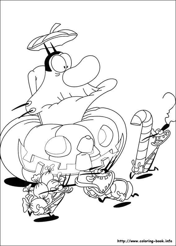 Oggy and the Cockroaches coloring picture