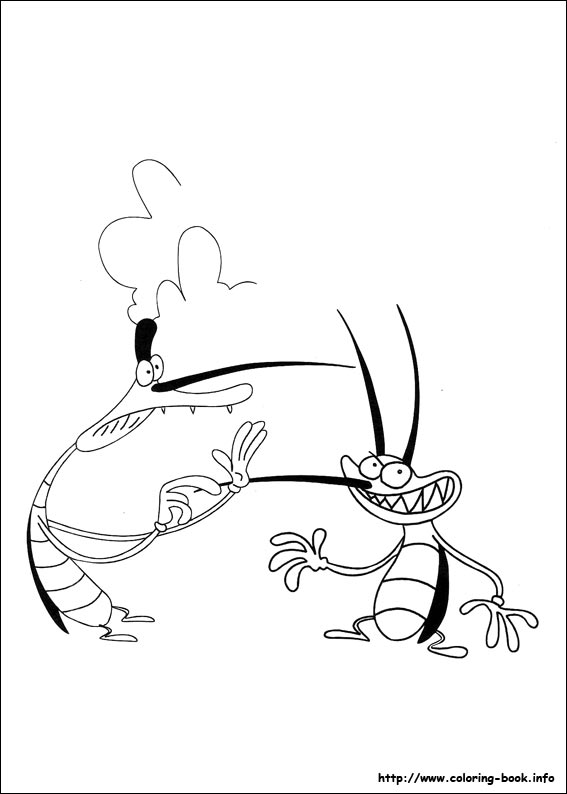 Oggy and the Cockroaches coloring picture
