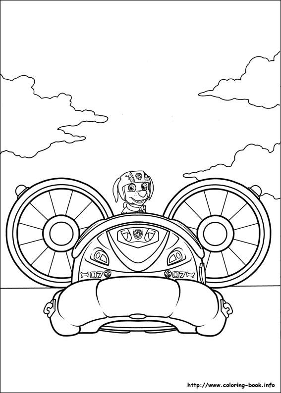 fedme mammal foran Paw Patrol coloring picture