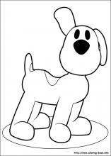 Pocoyo is Sitting Coloring Pages - Free Printable Coloring Pages