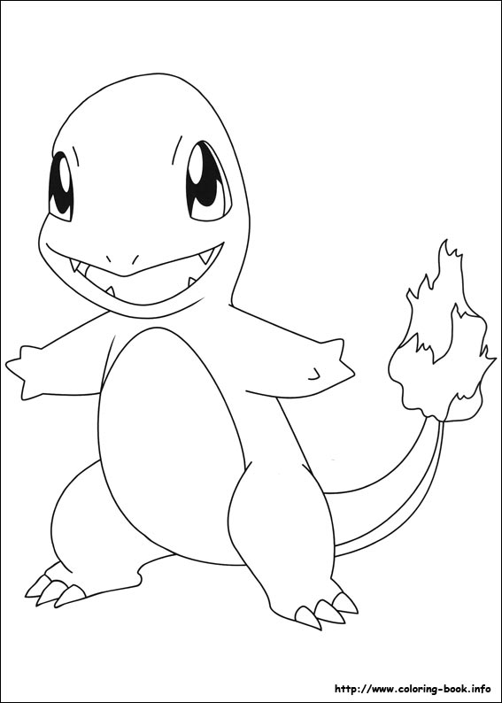 Charmander Pokemon coloring page