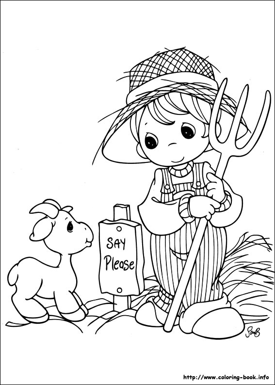 Precious Moments coloring picture