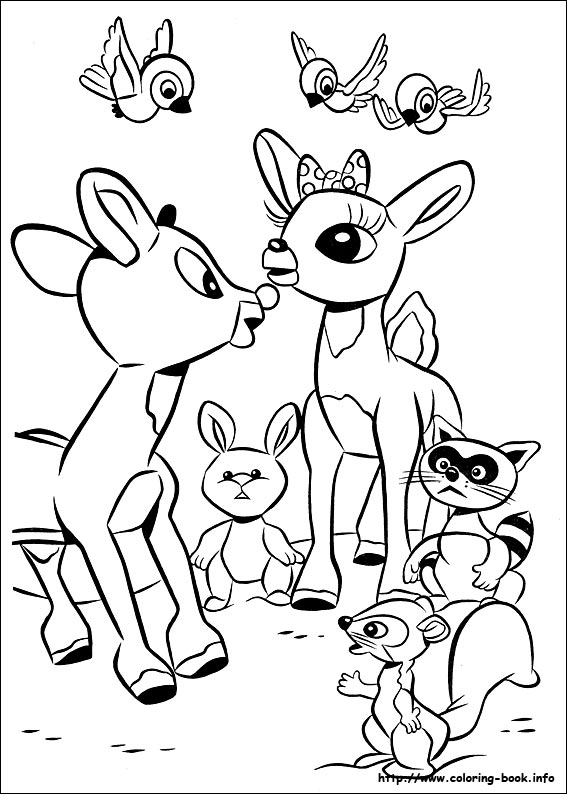 Rudolph the Red-Nosed Reindeer coloring picture