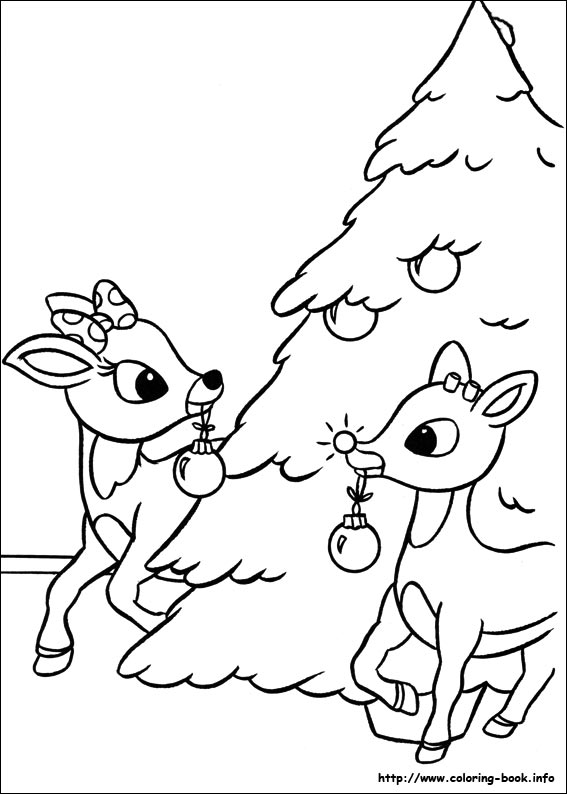 Rudolph the Red-Nosed Reindeer coloring picture