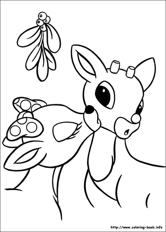 Rudolph the Red-Nosed Reindeer coloring picture