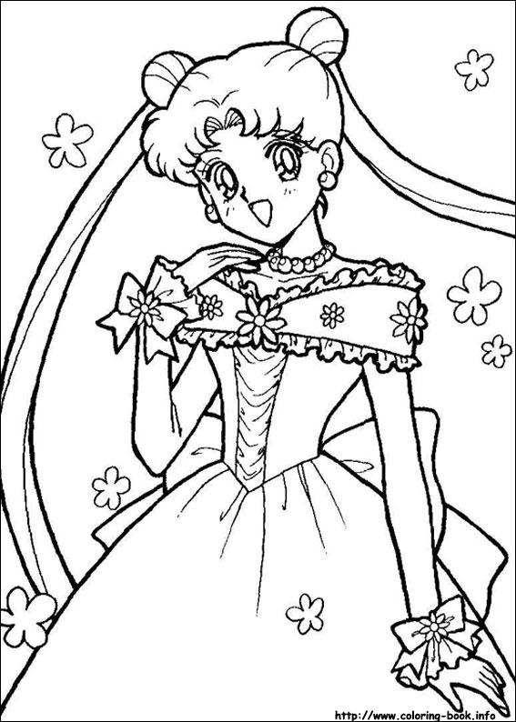 Dibujo para colorear de Sailor Moon