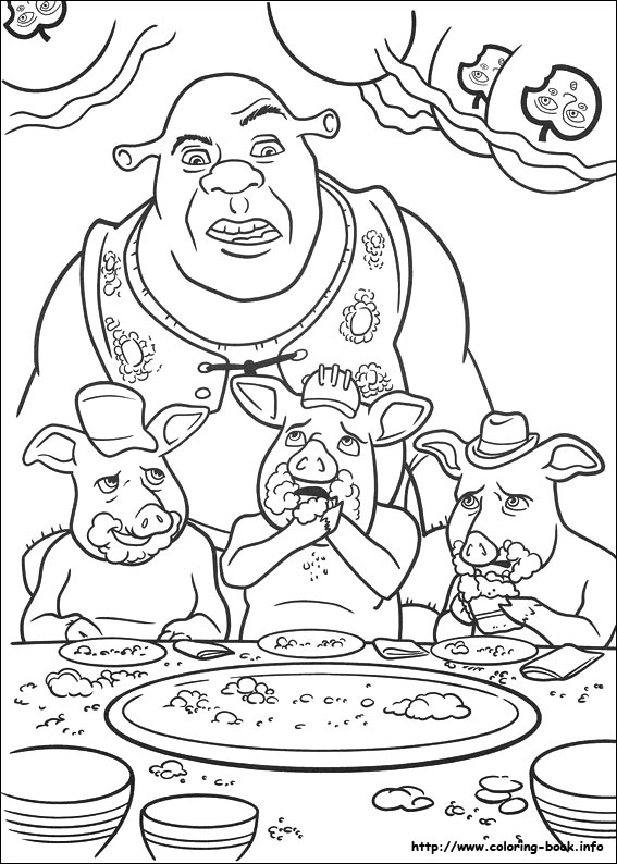 Shrek Forever after coloring picture