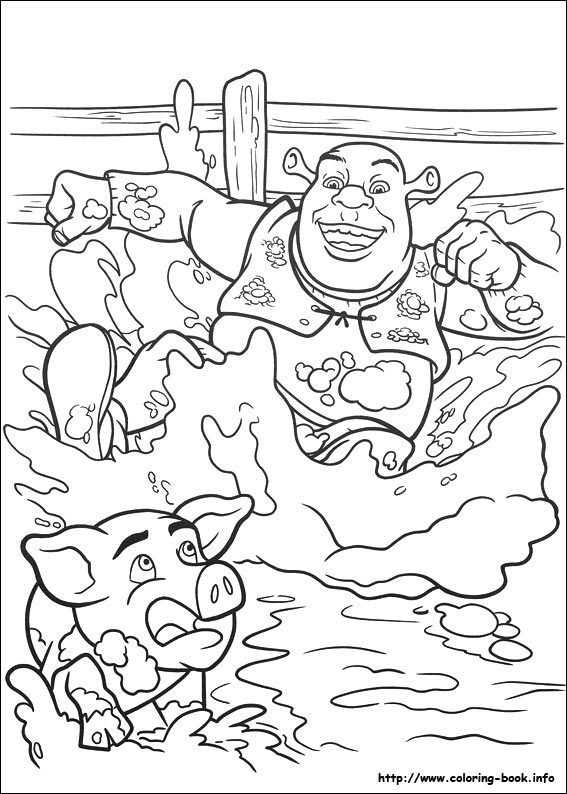 Shrek Forever after coloring picture