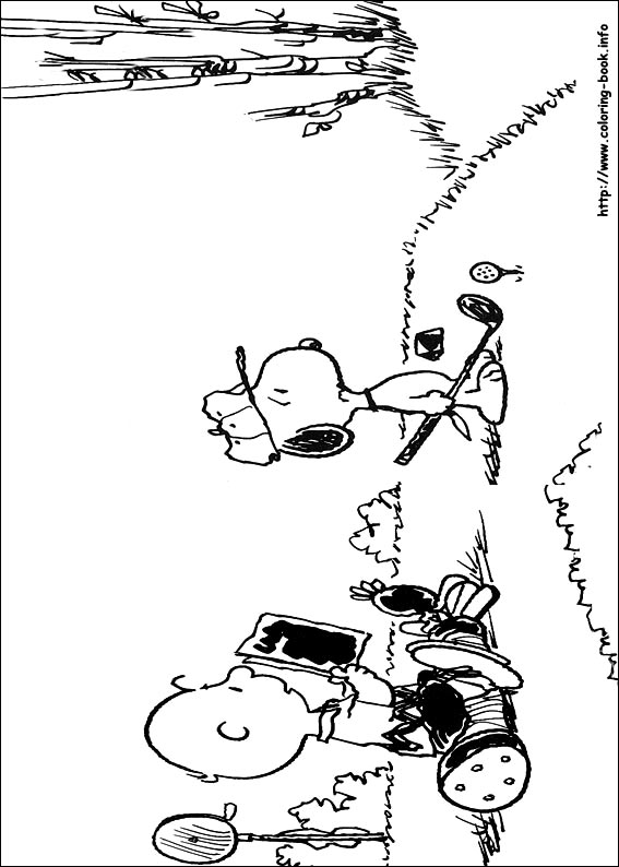 Snoopy coloring picture