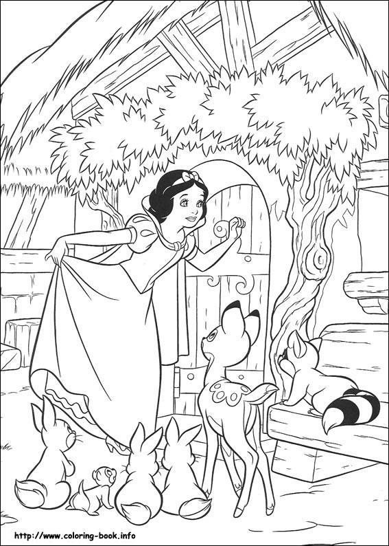Snow White coloring picture