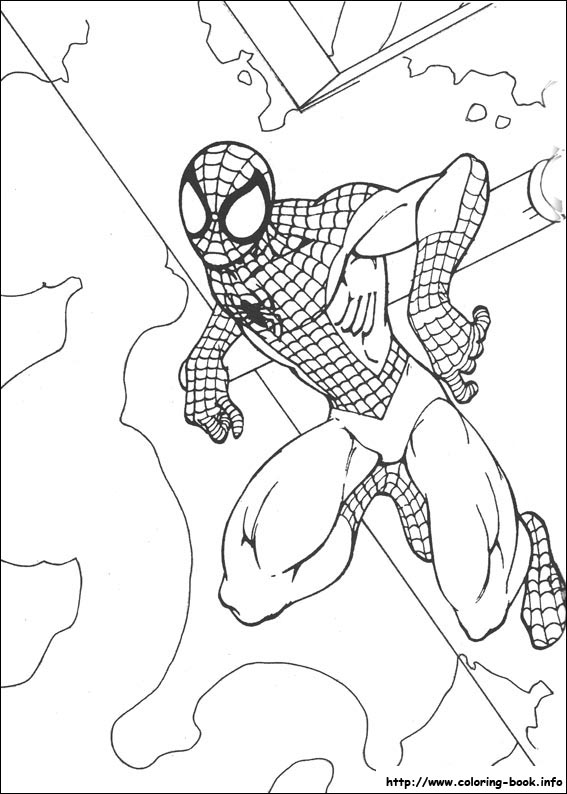 Print Spiderman coloring page 