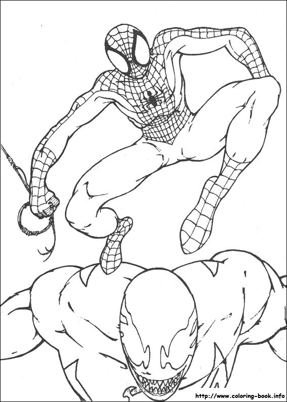 Print Spiderman coloring page 