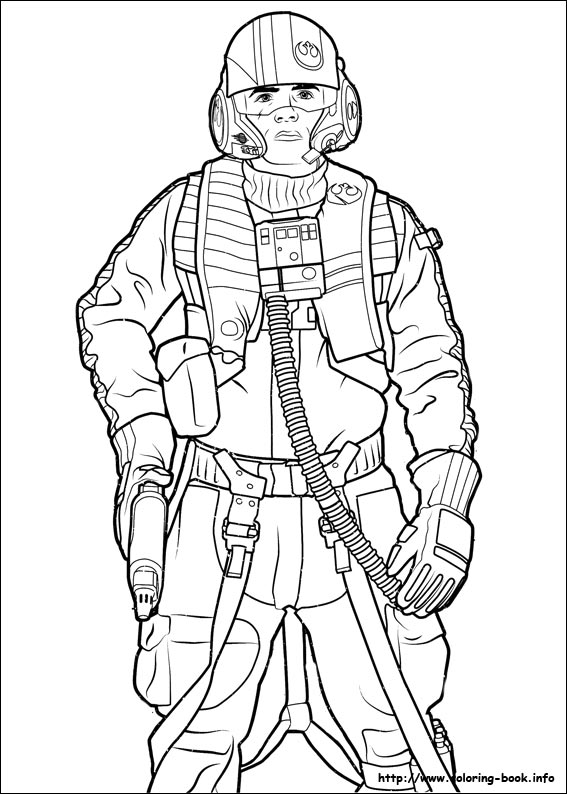 Star Wars : The Force awakens coloring picture