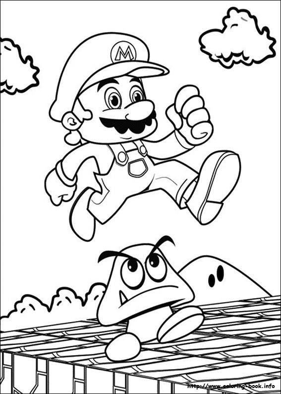 Super Mario Bros. coloring picture