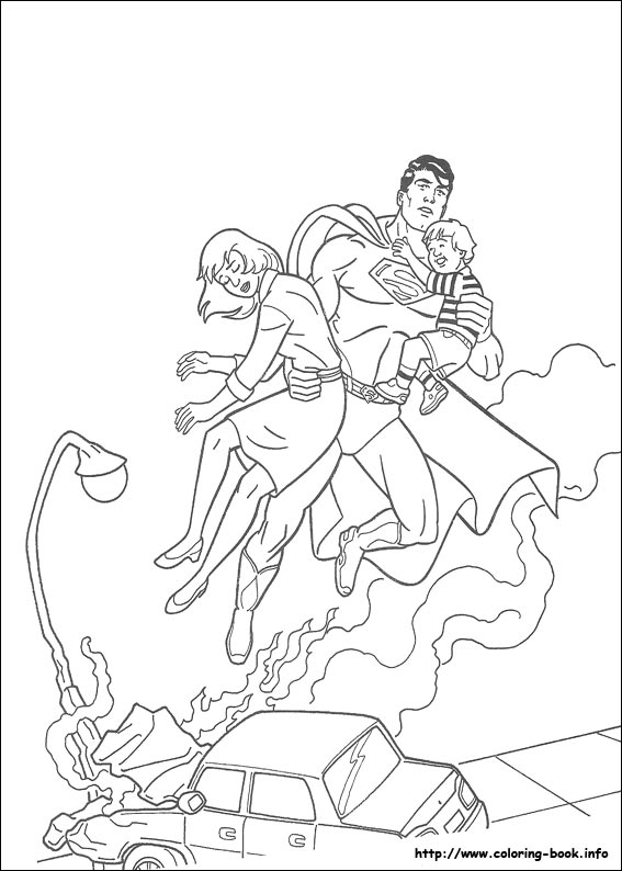 Superman coloring picture