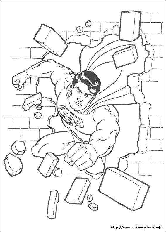 Superman coloring picture