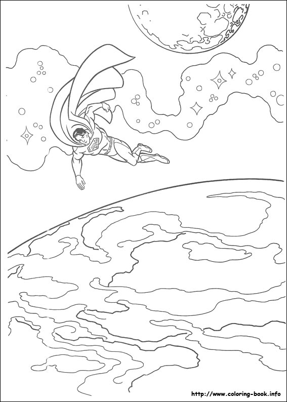 Superman coloring picture