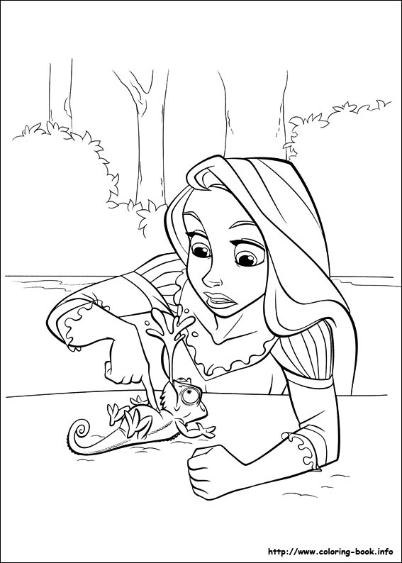 Desenhos da Rapunzel - Modelos para Colorir