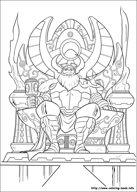 Thor coloring picture