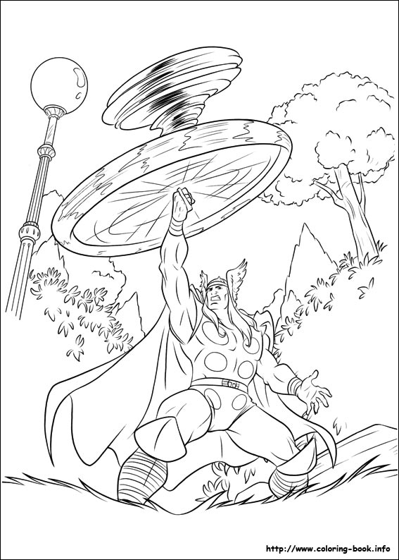 Thor coloring picture