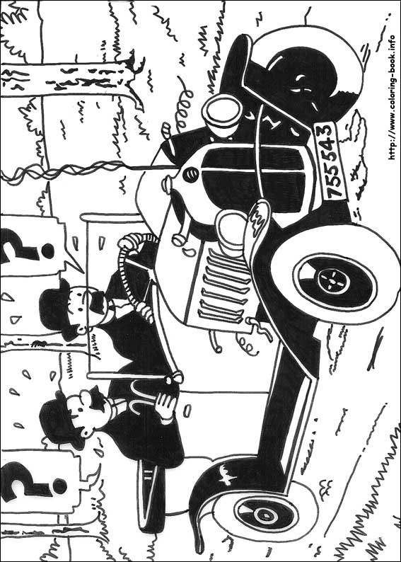 Tintin coloring picture