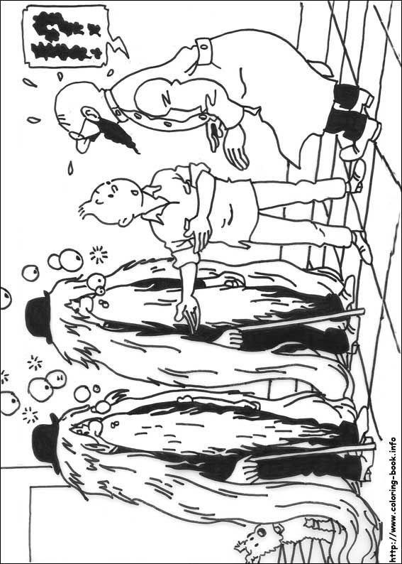 Tintin coloring picture