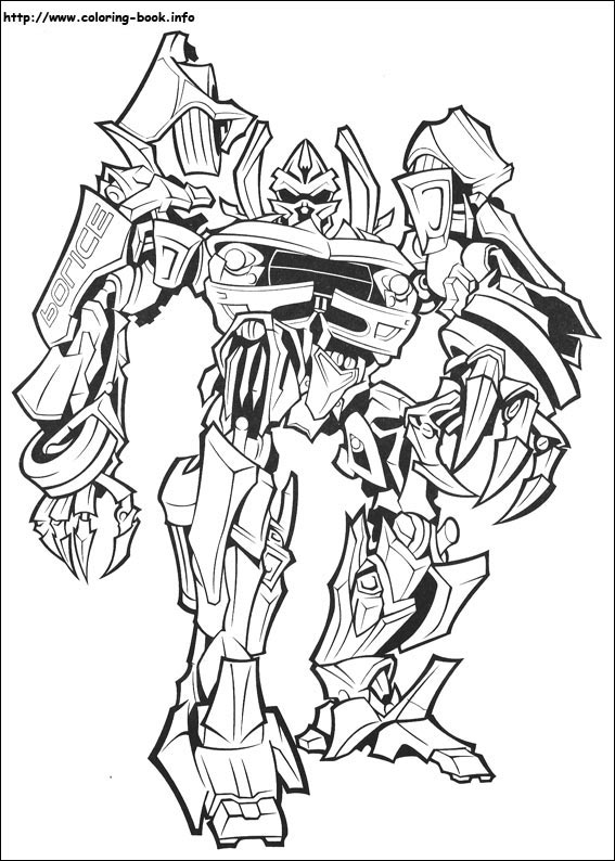 Transformers coloring picture