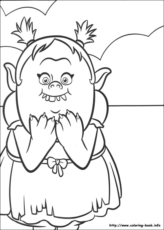 Trolls coloring picture