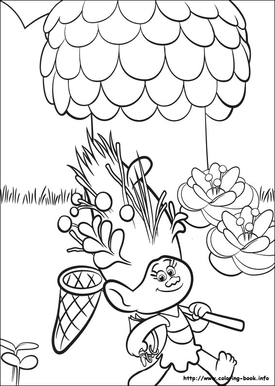 Trolls coloring picture
