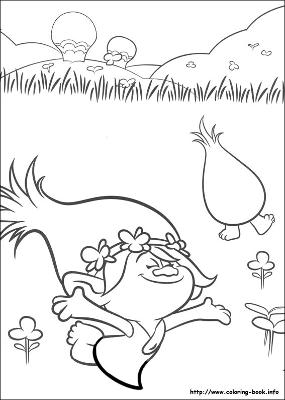 Trolls coloring picture