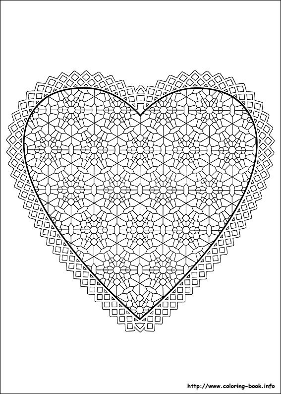 Valentine's Day coloring picture