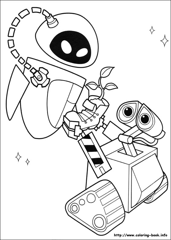 Wall-E coloring picture