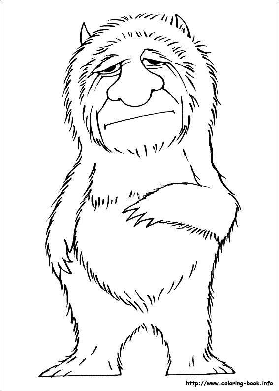 Where the wild things are coloring picture