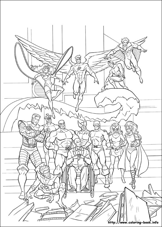 xmen coloring picture