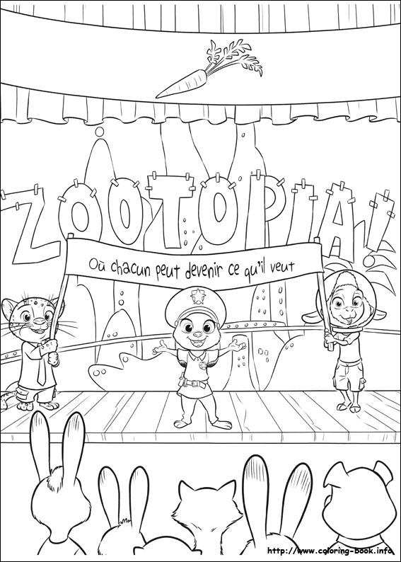 Zootopia coloring picture