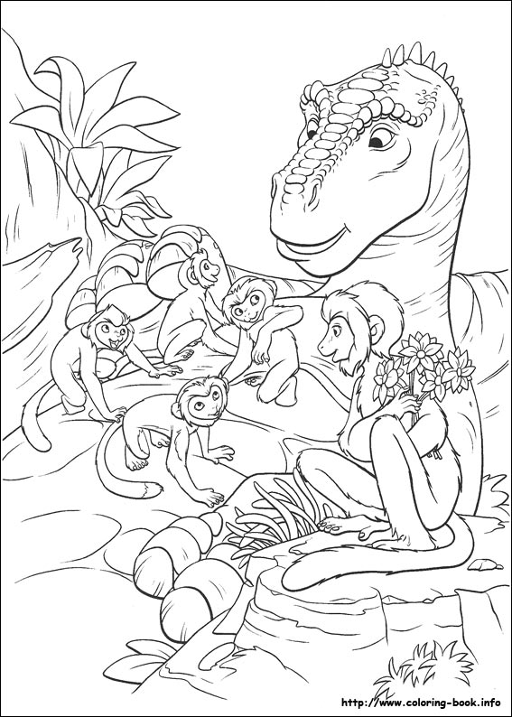 Dinosaur coloring picture