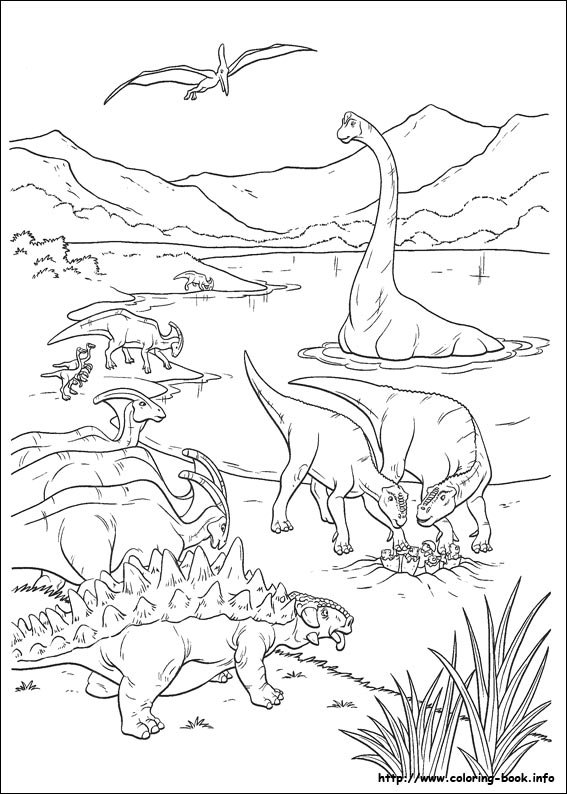 Dinosaur coloring picture