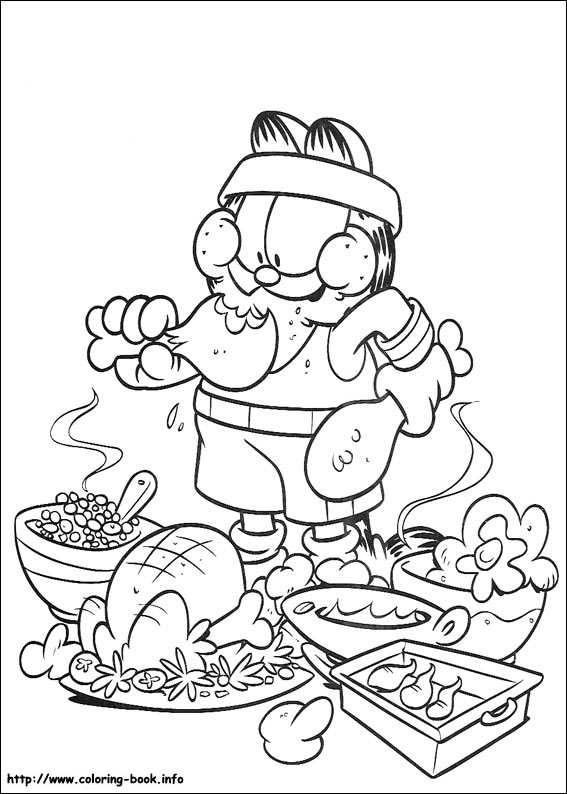 Garfield coloring picture