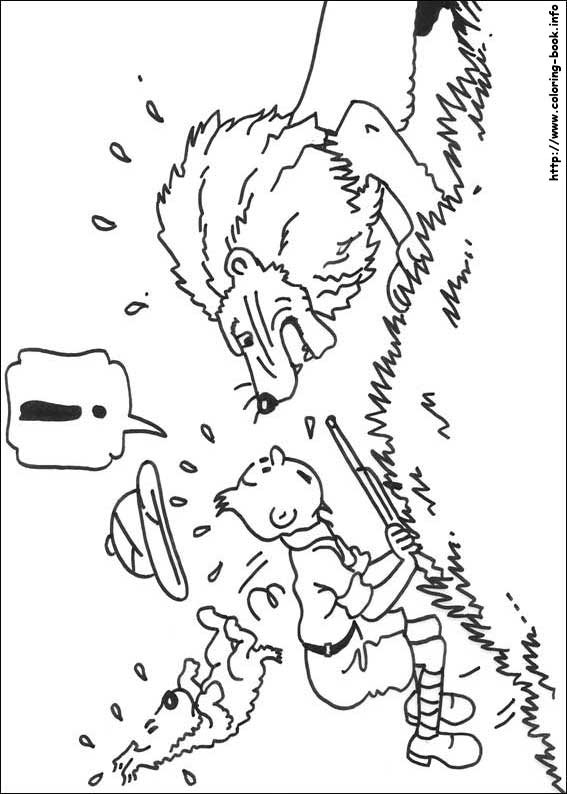 Tintin coloring picture