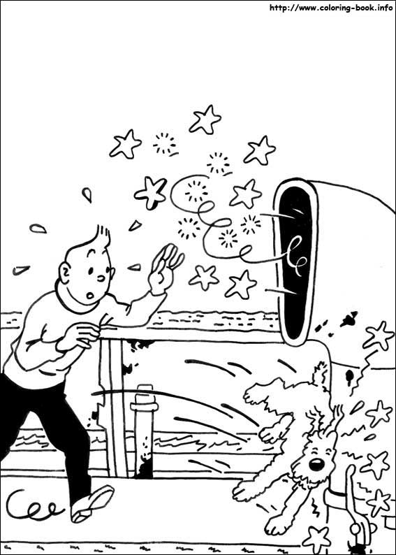 Tintin coloring picture