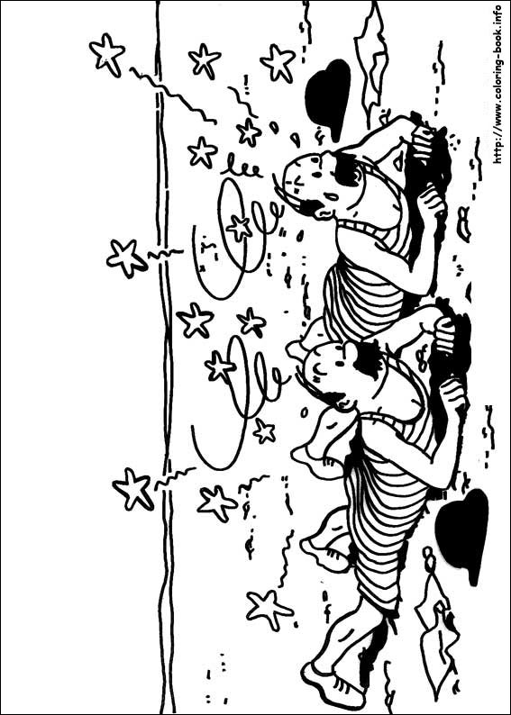 Tintin coloring picture