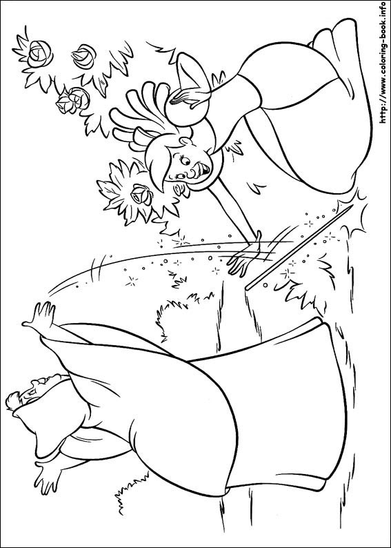 Cinderella coloring picture