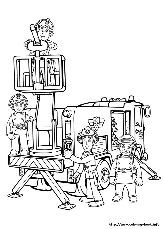 Fireman Sam coloring picture