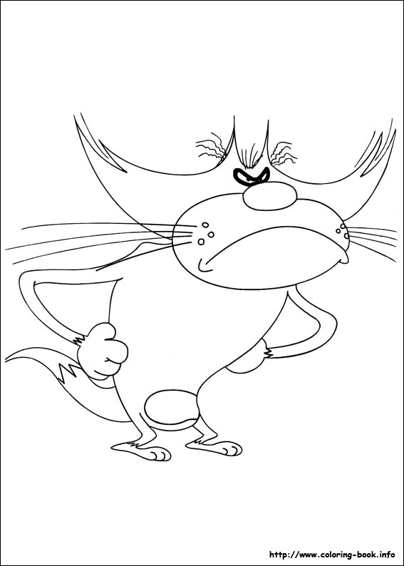 Oggy and the Cockroaches coloring picture